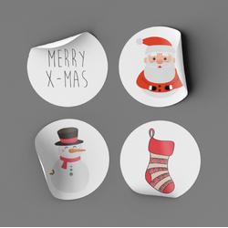 Kerststickers - Stickers Kerstmis - Sluitstickers Kerst - Merry Christmas - Christmas Stickers