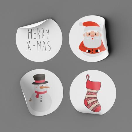 Kerststickers - Stickers Kerstmis - Sluitstickers Kerst - Merry Christmas - Christmas Stickers