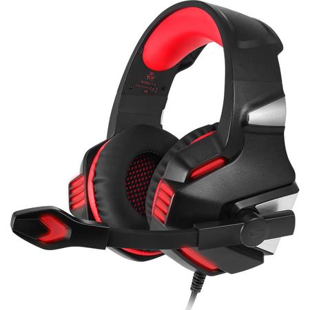 Hunterspider - Gaming Headset - Multi Platform - Zwart rood