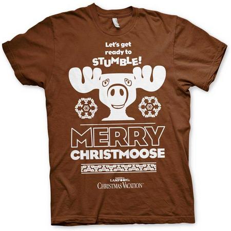 National Lampoons Christmas Vacation - Merry Christmoose unisex T-shirt bruin - Film merchandise - 2XL - Hybris