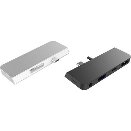 Hyper USB-C hub for Surface go silver