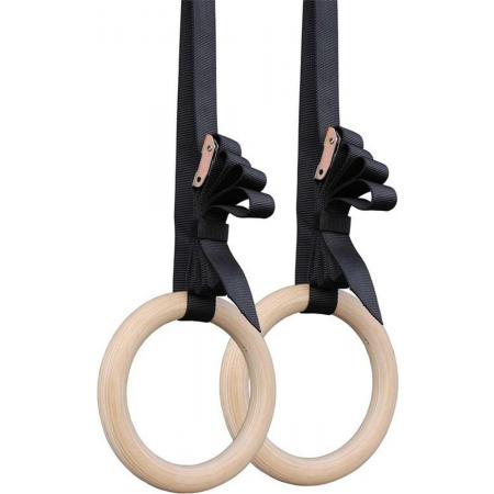 Turnringen Hypergym – met grip tape & nylon banden - CROSSFIT ringen- pull up bar ringen – gymnastiek ringen