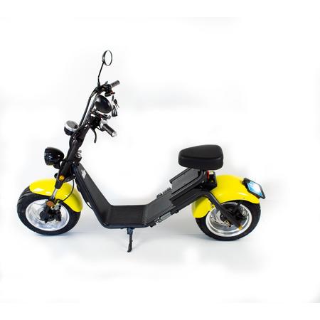 Stad scooter CITYCOCO Licht Geel  Ebike  ( E-Scooter Ebike 100% Elektrische Cool harley design met kenteken)