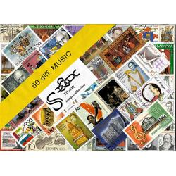 Postzegelpakket - 50 verschillende Muziek