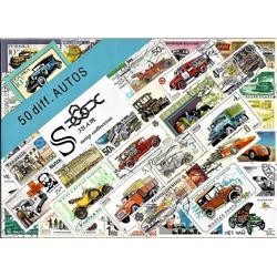 Postzegelpakket - 50 verschillende postzegels Autos