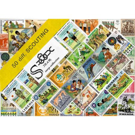 Postzegelpakket - 50 verschillende postzegels Scouting / Padvinderij