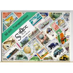 Postzegelpakket - 50 verschillende postzegels Transport