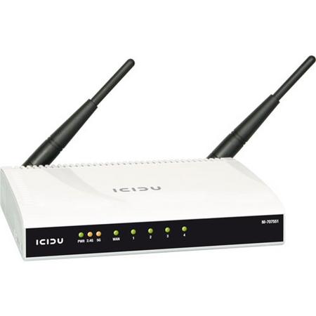 ICIDU NI-707551 draadloze router Dual-band (2.4 GHz / 5 GHz) Fast Ethernet