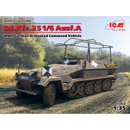 1:35 ICM 35102 Sd.Kfz.251/6 Ausf.A, WWII German Armoured Command Vehicle Plastic kit