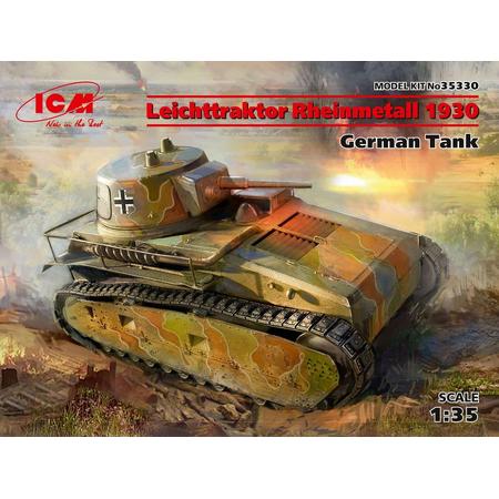 1:35 ICM 35330 Leichttraktor Rheinmetall 1930, German Tank Plastic kit