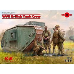 1:35 ICM 35708 WWI British Tank Crew (4 figures) Plastic kit