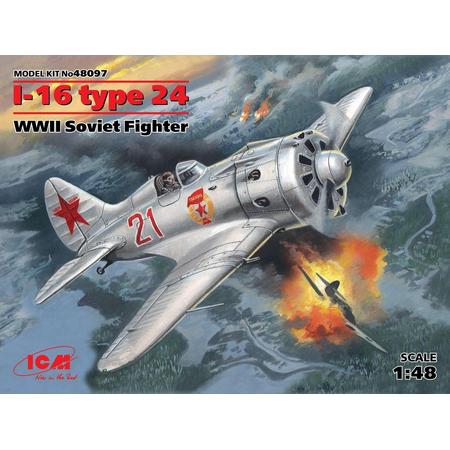 1:48 ICM 48097 I-16 type 24, WWII Soviet Fighter Plastic kit
