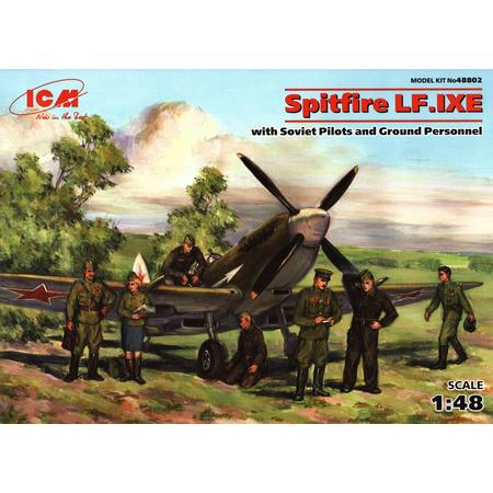 ICM Spitfire LF.IXE with Soviet Pilots and Ground Personnel