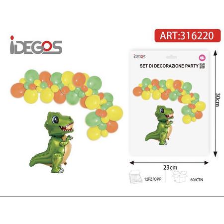 IDEGOS Ballonnen - Dinosaurus - Ballonboog - Folieballon - 46 pcs - Verjaardagversiering - Feestdecoratie - Kinderfeest - Party