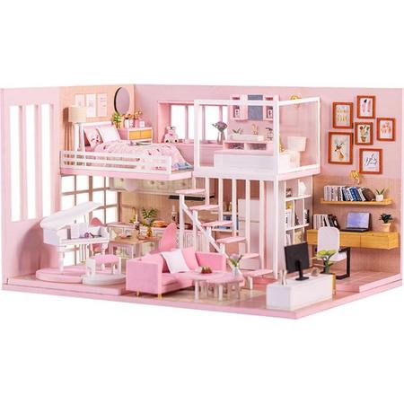 DIY Kawaii poppenhuis met LED - Dollhouse - Miniatuur hobby bouwpakket