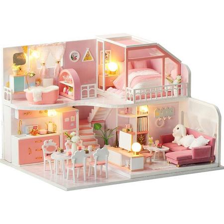 DIY Pinellia poppenhuis met LED - Dollhouse - Miniatuur hobby bouwpakket