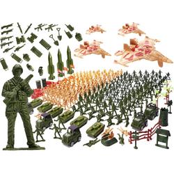 XXL Leger speelset 307 stuks incl tanks, autos en geweren - Soldaten speelgoed - Soldaat set
