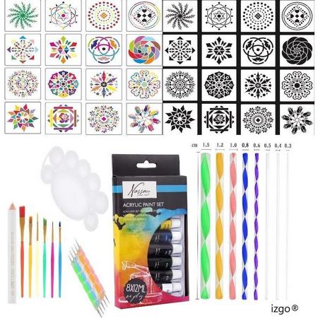 Mandala Dotting Starter Set - Sjablonen Hobby Volwassenen - Dotting Tools - Dot Painting