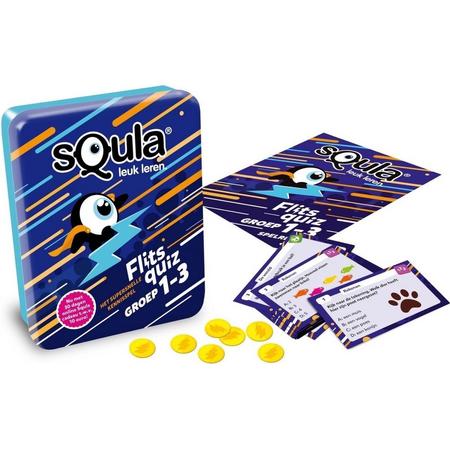 Educatieve spellenbundel - Squla - 3 stuks - Flitsquiz Groep 1 t/m 8 - Kaartspel