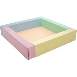 Iglu foam blokken ballenbad - pastelkleur - 130 x 130 x 25 cm - zachte speelblokken