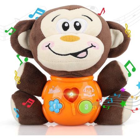 IGOODS - Educatief Speelgoed Aap - 12 Liedjes - Natuur geluiden - 6 Grappige geluiden