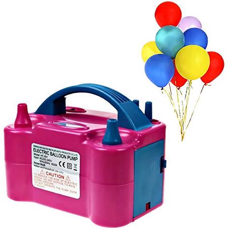 IGOODS Luchtballonpomp - elektrisch opblaasapparaat - ballonpomp - luchtballon pomp met twee sproeiers