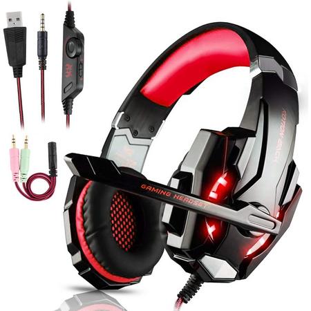 Igrome Gaming - Ultimate surround sound gaming - USB 7.1 - Hoofdtelefoon / Headset / Koptelefoon - Geschikt voor PS4 XBOX One PC - Magma Red