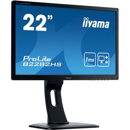 iiyama ProLite B2282HS-B1 computer monitor 54,6 cm (21.5) 1920 x 1080 Pixels Full HD LED Flat Mat Zwart