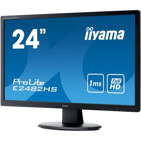 iiyama ProLite E2482HS-B1 24 Full HD LED Mat Flat Zwart computer monitor