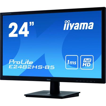 iiyama ProLite E2482HS-B5 computer monitor 61 cm (24) 1920 x 1080 Pixels Full HD LED Zwart