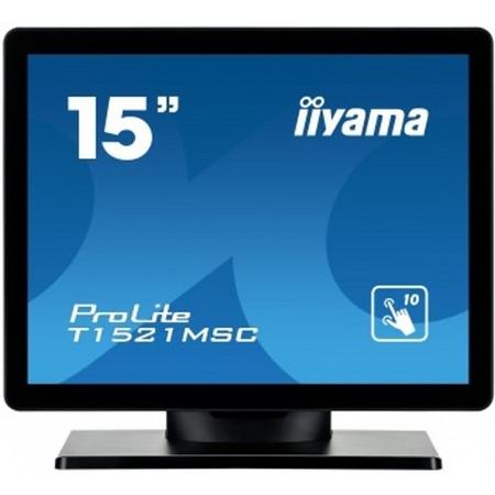 iiyama ProLite T1521MSC-B1 15 1024 x 768Pixels Multi-touch Tafelblad Zwart touch screen-monitor