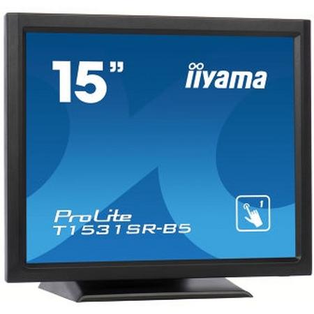 iiyama ProLite T1531SR-B5 15 1024 x 768Pixels Zwart touch screen-monitor