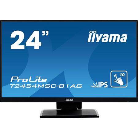 iiyama ProLite T2454MSC-B1AG touch screen-monitor 60,5 cm (23.8) 1920 x 1080 Pixels Zwart Multi-touch Multi-gebruiker