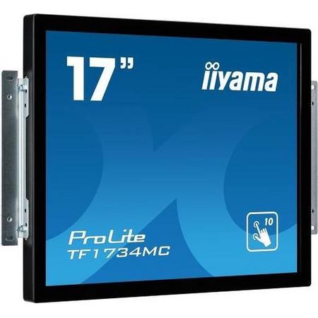 iiyama ProLite TF1734MC-B6X touch screen-monitor 43,2 cm (17) 1280 x 1024 Pixels Zwart Multi-touch