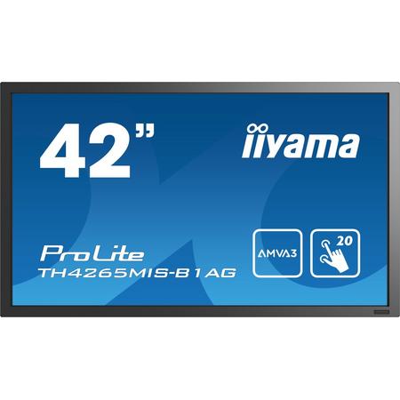 iiyama ProLite TH4265MIS-B1AG touch screen-monitor 106,7 cm (42) 1920 x 1080 Pixels Zwart Multi-touch