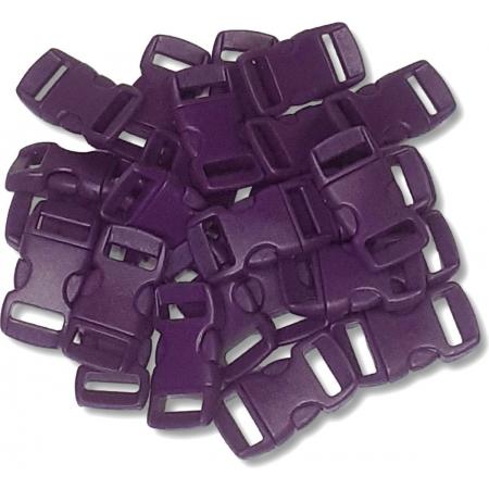 Ilènne - Paracord sluiting - Donker paars - plastic - 25 stuks - voor armband