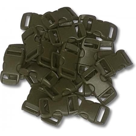 Ilènne - Paracord sluiting - Leger groen - plastic - 25 stuks - voor armband
