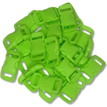 Ilènne - Paracord sluiting - fel groen - plastic - 25 stuks - voor armband