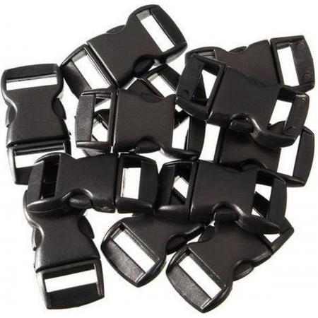 Ilènne - Paracord sluiting - zwart - plastic - 25 stuks - voor armband