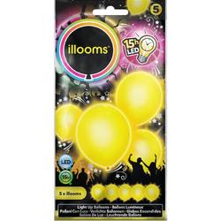 Illooms LED Ballonnen Geel - 5 Stuks