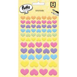   Stickervel 3d Pastel Hearts Junior 19 X 10 Cm Pvc
