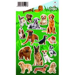   Stickervel Dogs Junior 19 X 11 Cm Pvc Bruin/zwart