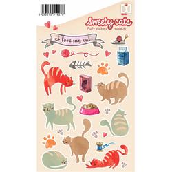   Stickervel Sweety Cats Junior 19 X 11 Cm Pvc Rood