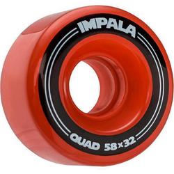 Impala rolschaats wielen (4 stuks) 58mm red