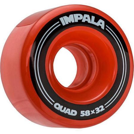 Impala rolschaats wielen (4 stuks) 58mm red