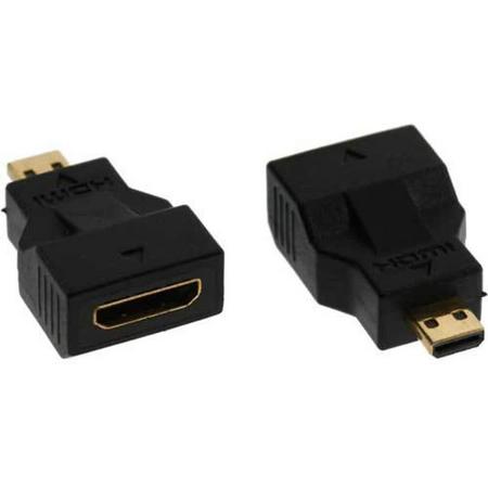 InLine 17690C HDMI C HDMI D Zwart kabeladapter/verloopstukje