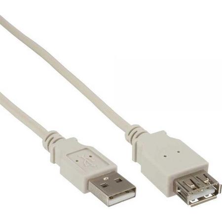 InLine 1m USB 2.0 USB-kabel Beige