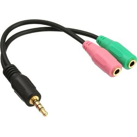 InLine 99302I 3,5 mm 2 x 3.5 mm Groen, Roze, Zwart kabeladapter/verloopstukje