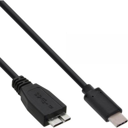InLine USB 3.1 Typ C/Micro-B 0.5m 0.5m USB C Micro-USB B Mannelijk Mannelijk Zwart USB-kabel