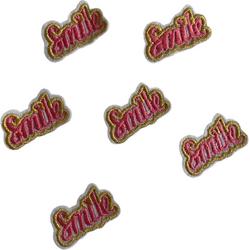 Smile quote strijk embleem - patch - patches - stof & strijk applicatie